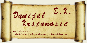 Danijel Krstonošić vizit kartica